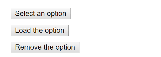 A toggle button opening a popover list implemented with the click outside pattern and operated with a mouse showing that the close action works.